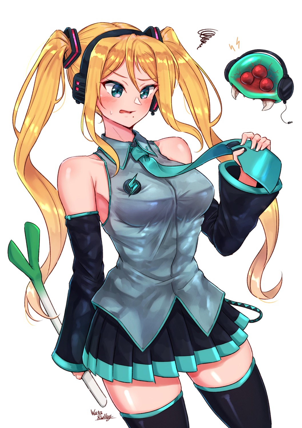 cosplay hatsune_miku headphones metroid samus_aran thighhighs vocaloid wakaba_(wata_ridley)