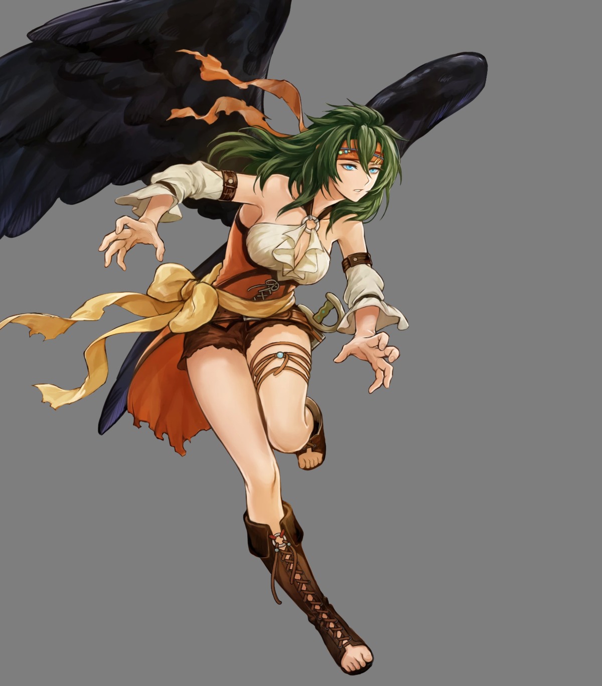 cleavage fire_emblem fire_emblem:_souen_no_kiseki garter nintendo pirate uroko_(mnr) vika weapon wings