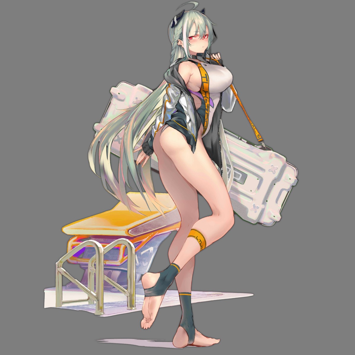 afukuro ass girls_frontline horns pointy_ears swimsuits transparent_png