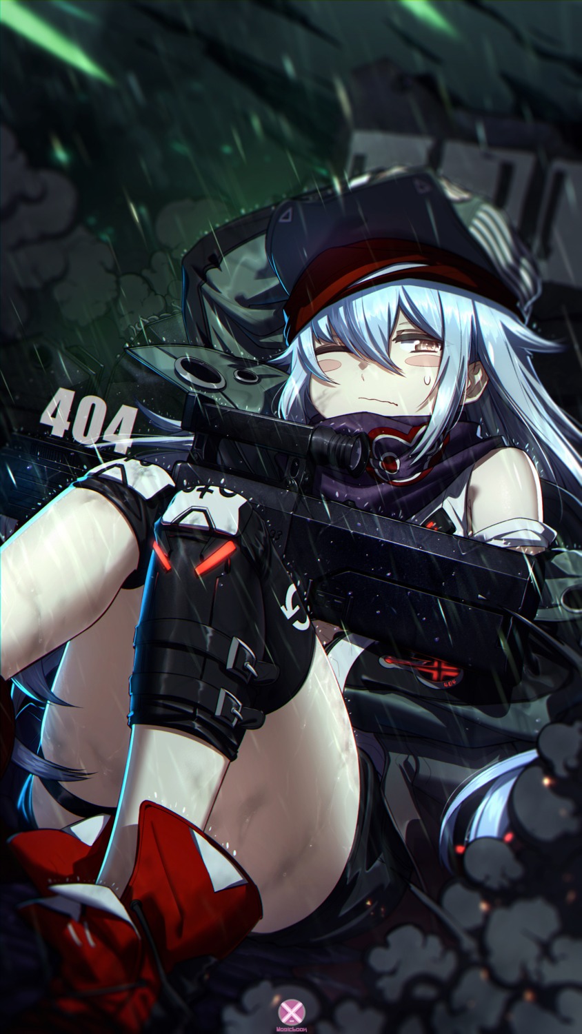 g11_(girls_frontline) garter girls_frontline gun mahousho wet