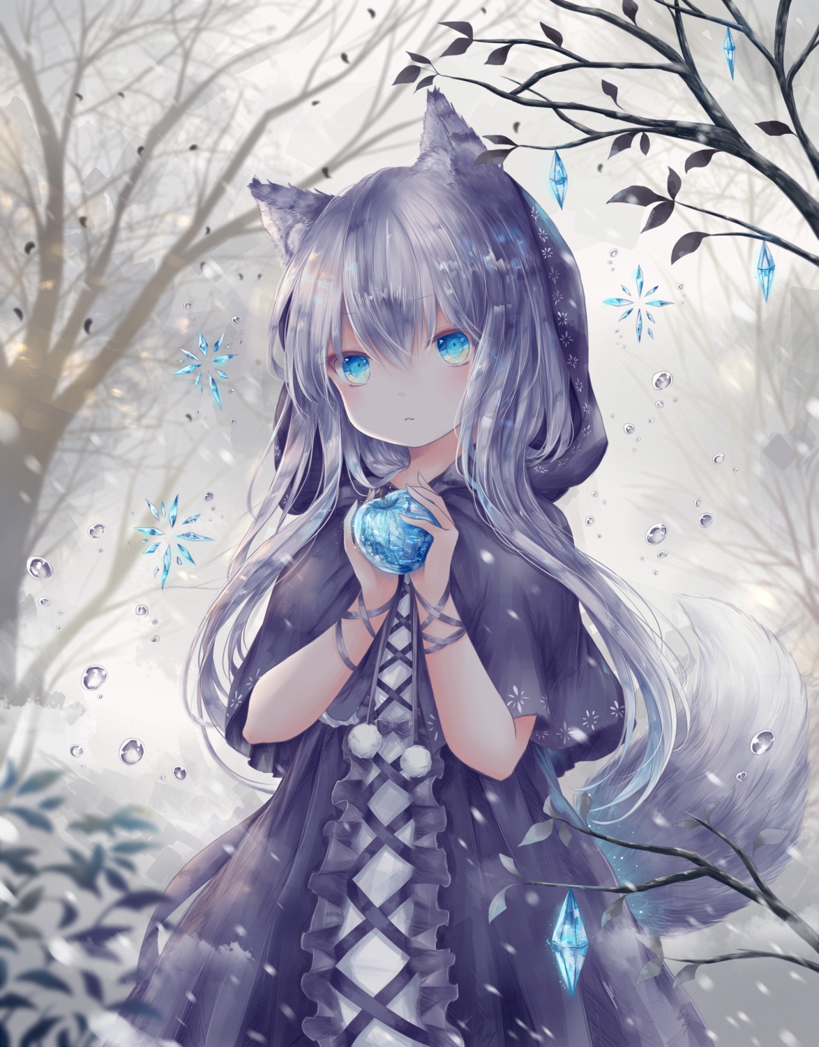 animal_ears dress gothic_lolita lolita_fashion tail yenshin