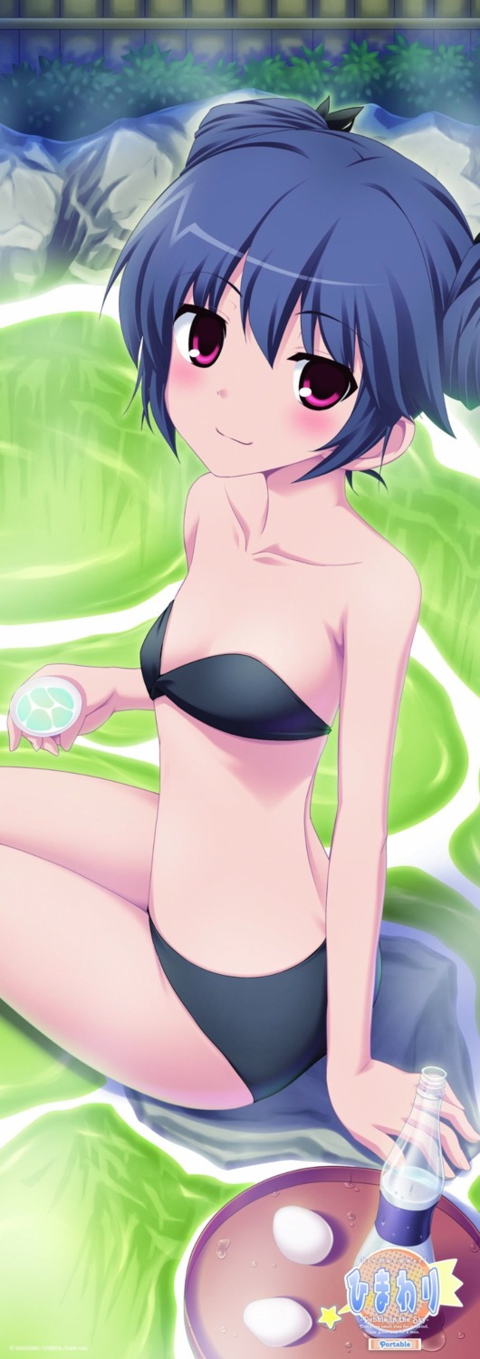 aqua_(himawari) bikini himawari_(blank-note) stick_poster swimsuits tatsukichi