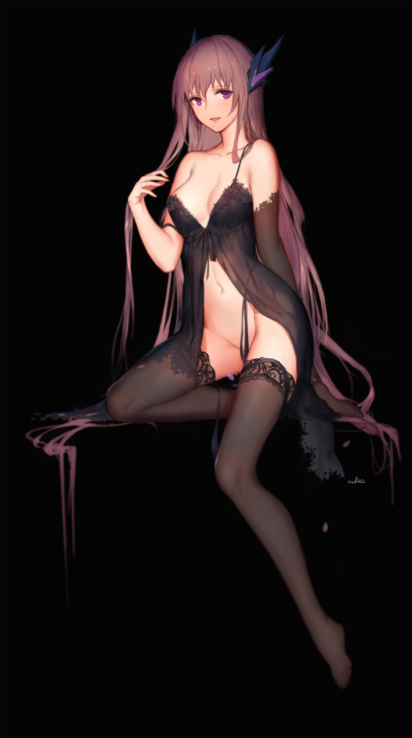 cleavage lingerie nopan see_through swd3e2 thighhighs