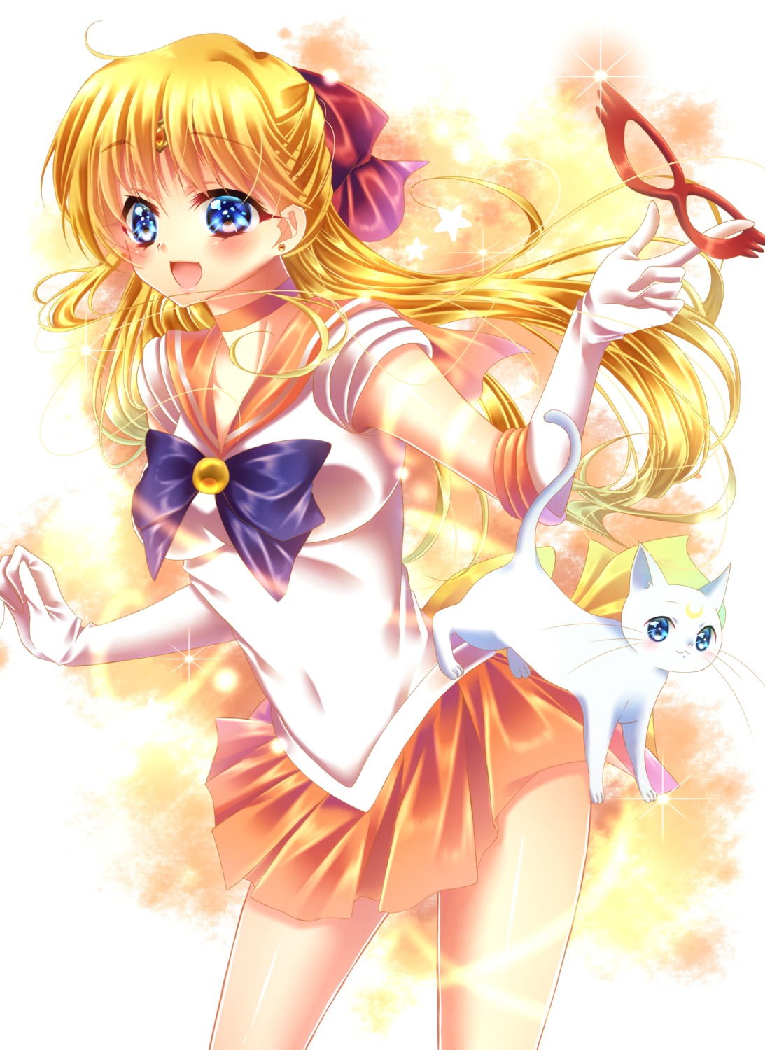 aino_minako artemis_(sailor_moon) neko sailor_moon touki_matsuri