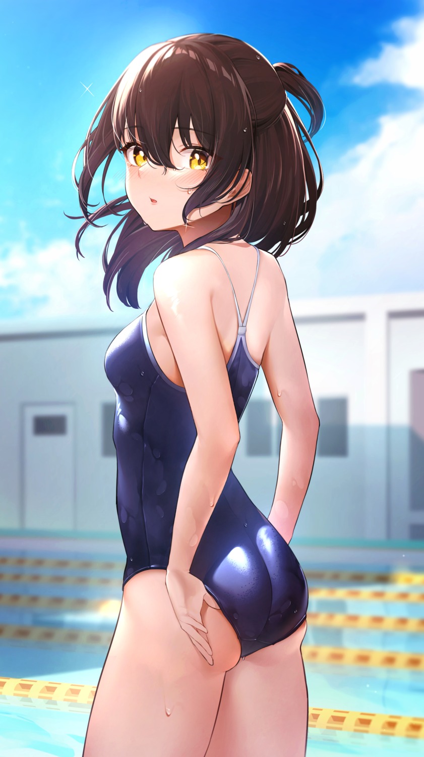 ass school_swimsuit swimsuits vegetablenabe