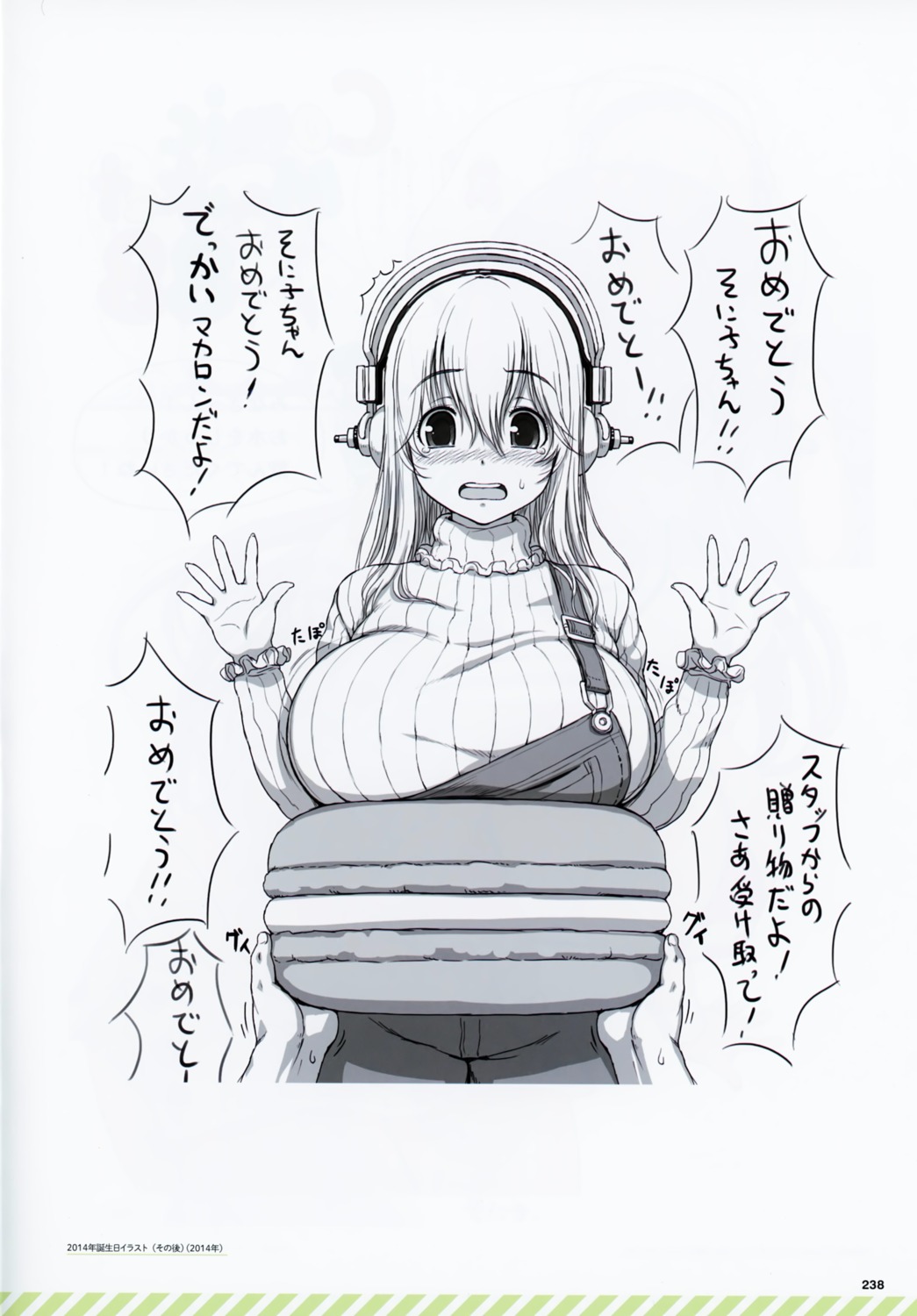 bleed_through headphones overalls sonico super_sonico tsuji_santa