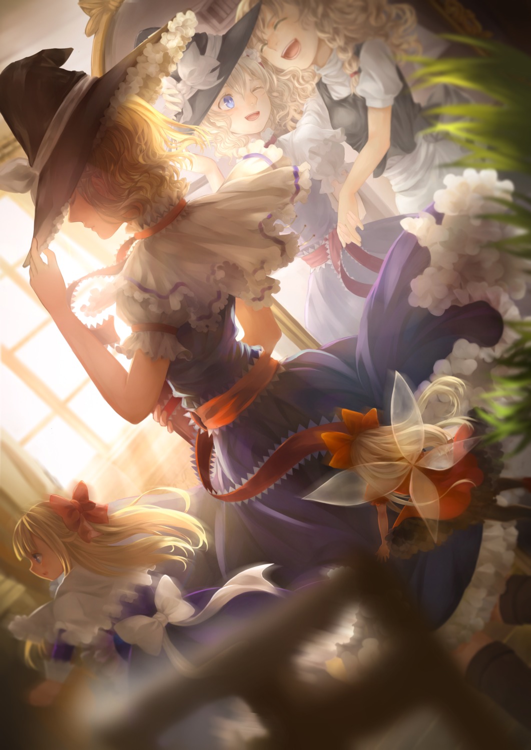 alice_margatroid jyuui kirisame_marisa shanghai_doll touhou wings witch