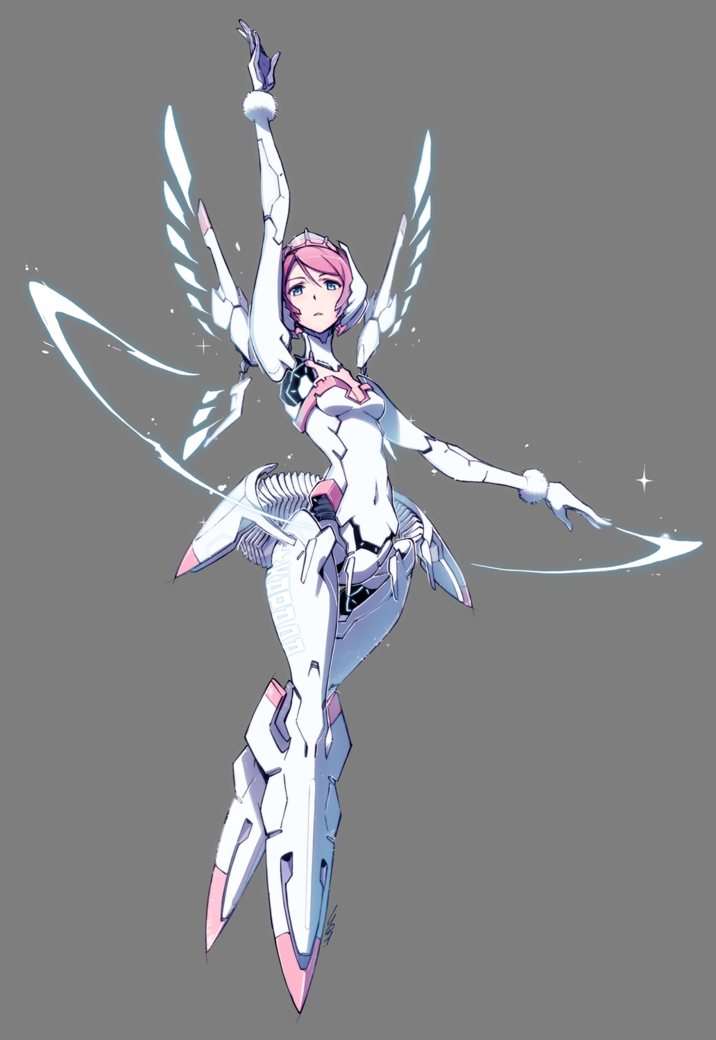 alisa_boskonovich bodysuit cleavage koyama_shigeto mecha_musume namco tekken tekken_tag_tournament_2 transparent_png wings