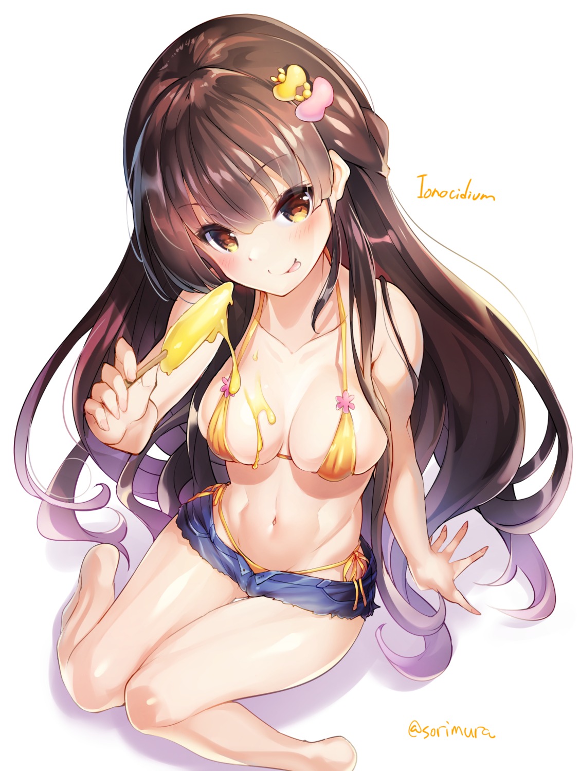 bikini cream flower_knight_girl sorimura_youji swimsuits