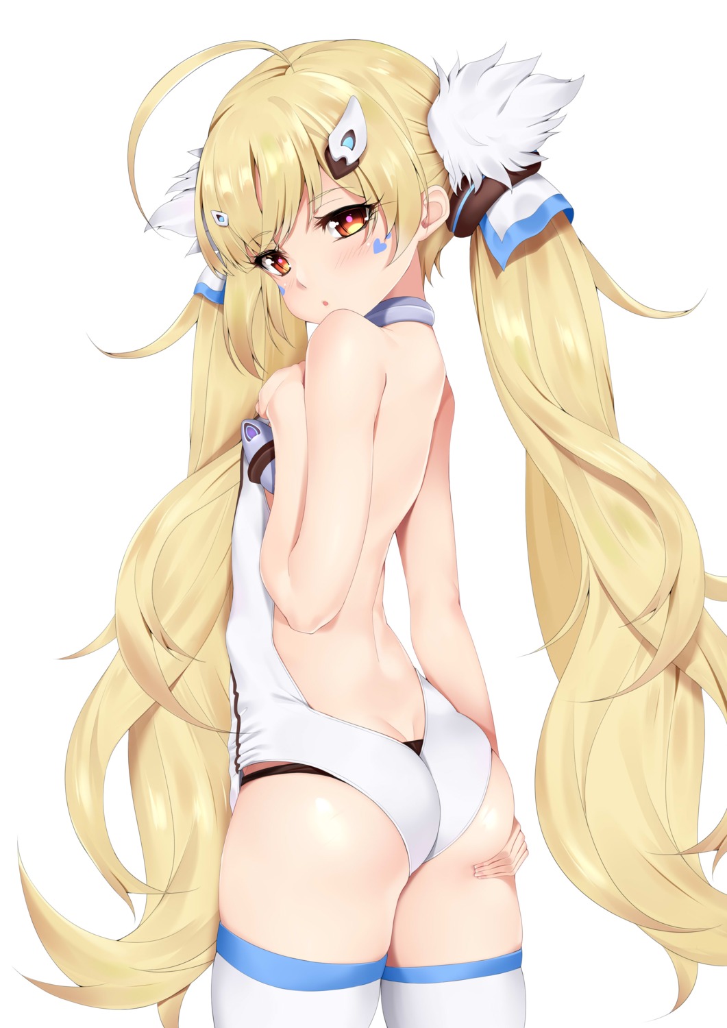 ass azur_lane eldridge_(azur_lane) kong_lang_(skywave) loli no_bra thighhighs