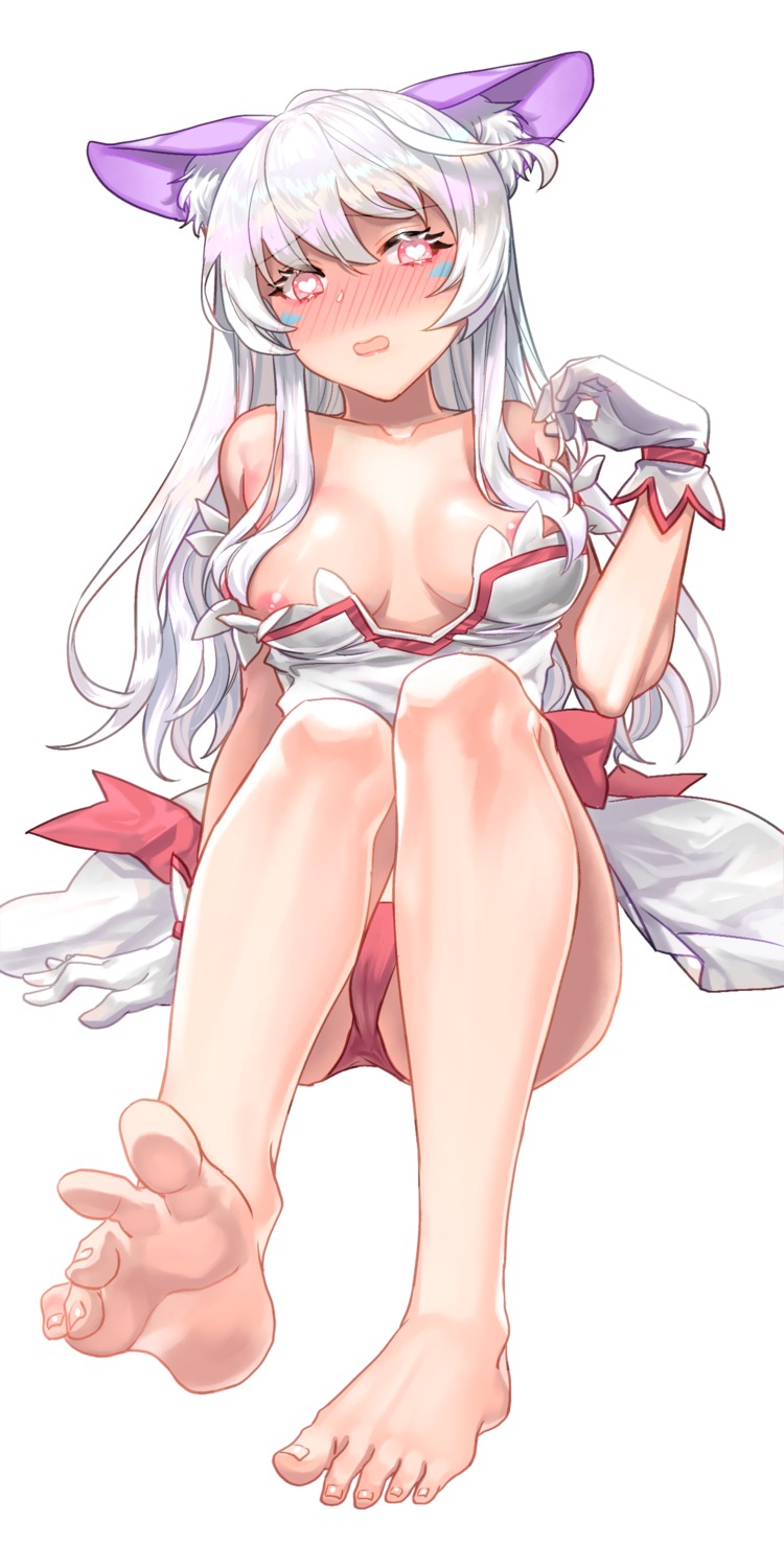 aken animal_ears cameltoe elsword feet nipples no_bra pantsu