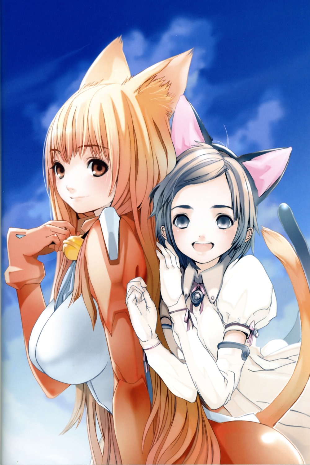 animal_ears asobi_ni_iku_yo! binding_discoloration bodysuit eris houden_eizou nekomimi tail