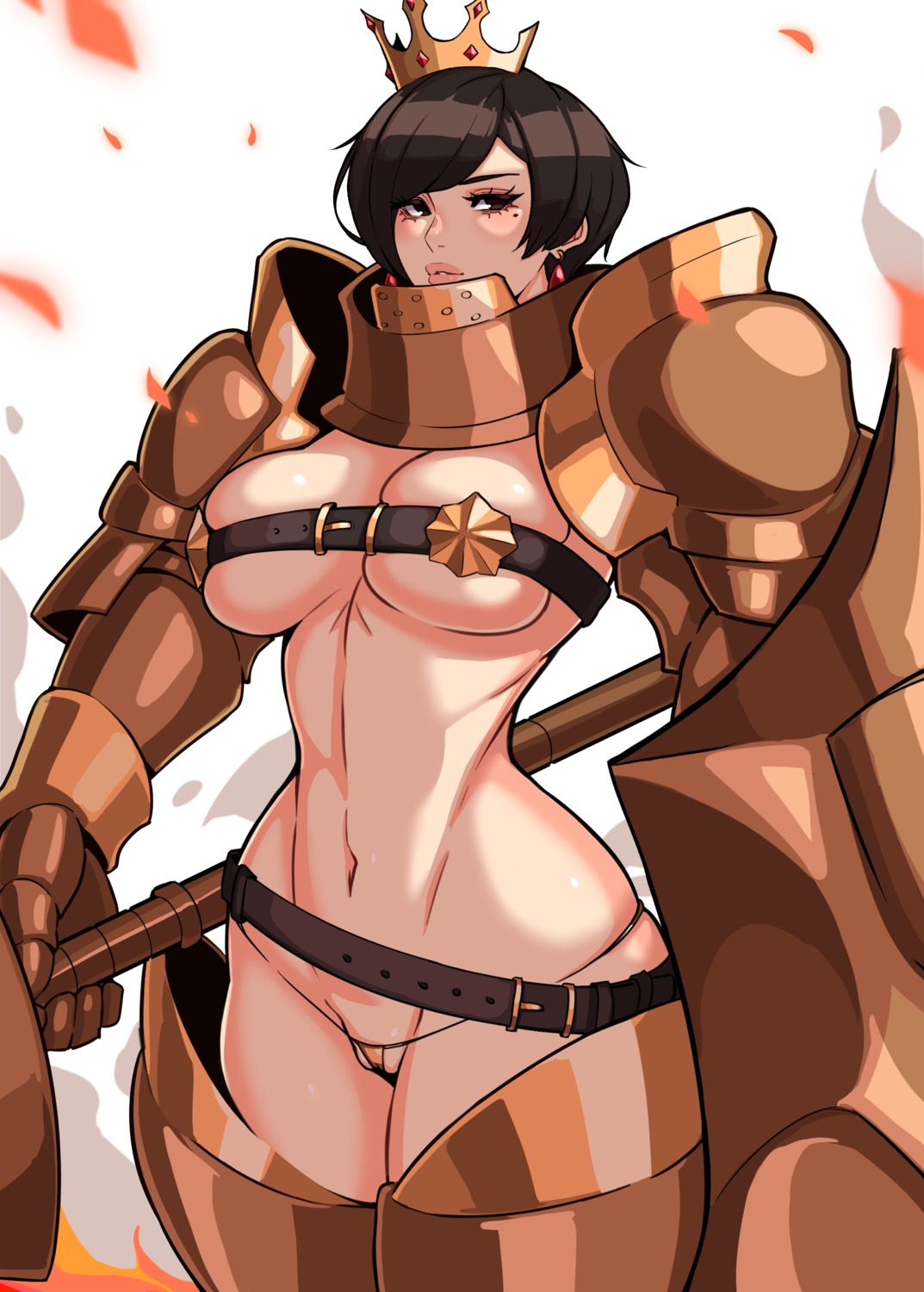 alecto_0 armor bikini_armor monster_hunter swimsuits thighhighs thong weapon