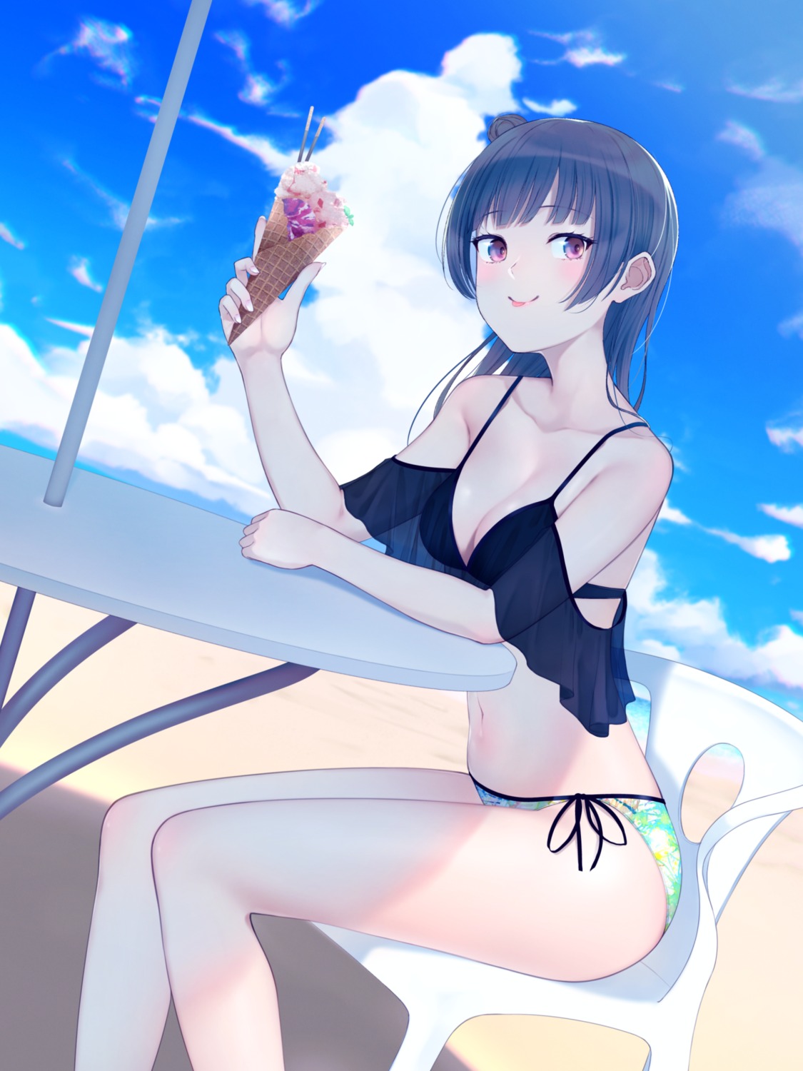 bikini love_live!_sunshine!! nishinomiya_suzu swimsuits tsushima_yoshiko