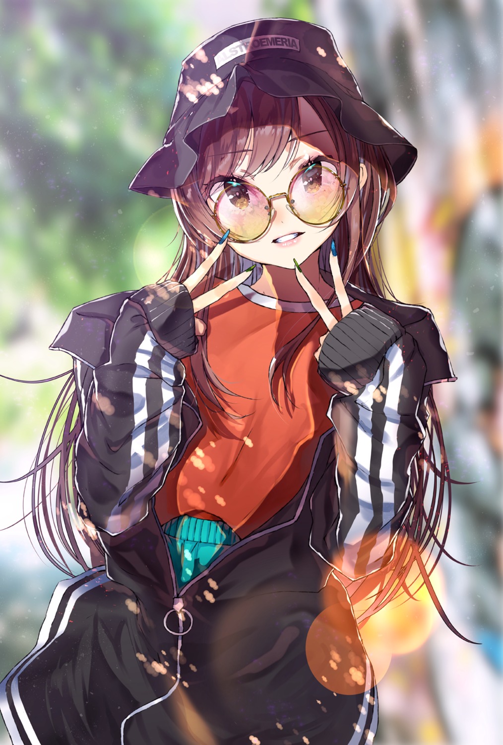 megane oosaki_amana the_idolm@ster the_idolm@ster_shiny_colors yae_(mono110)