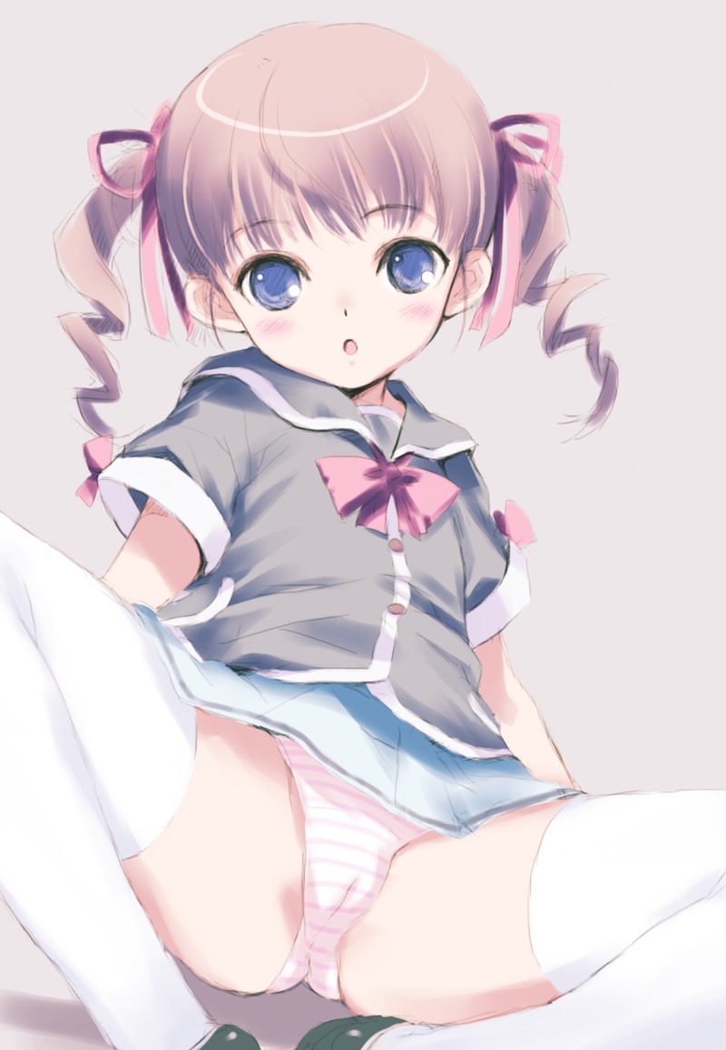 cameltoe kawata_hisashi loli pantsu shimapan thighhighs