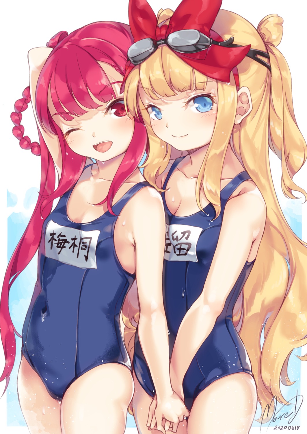 ameto beatmania beatmania_iidx cleavage himmel_(beatmania) maremay0513 school_swimsuit swimsuits