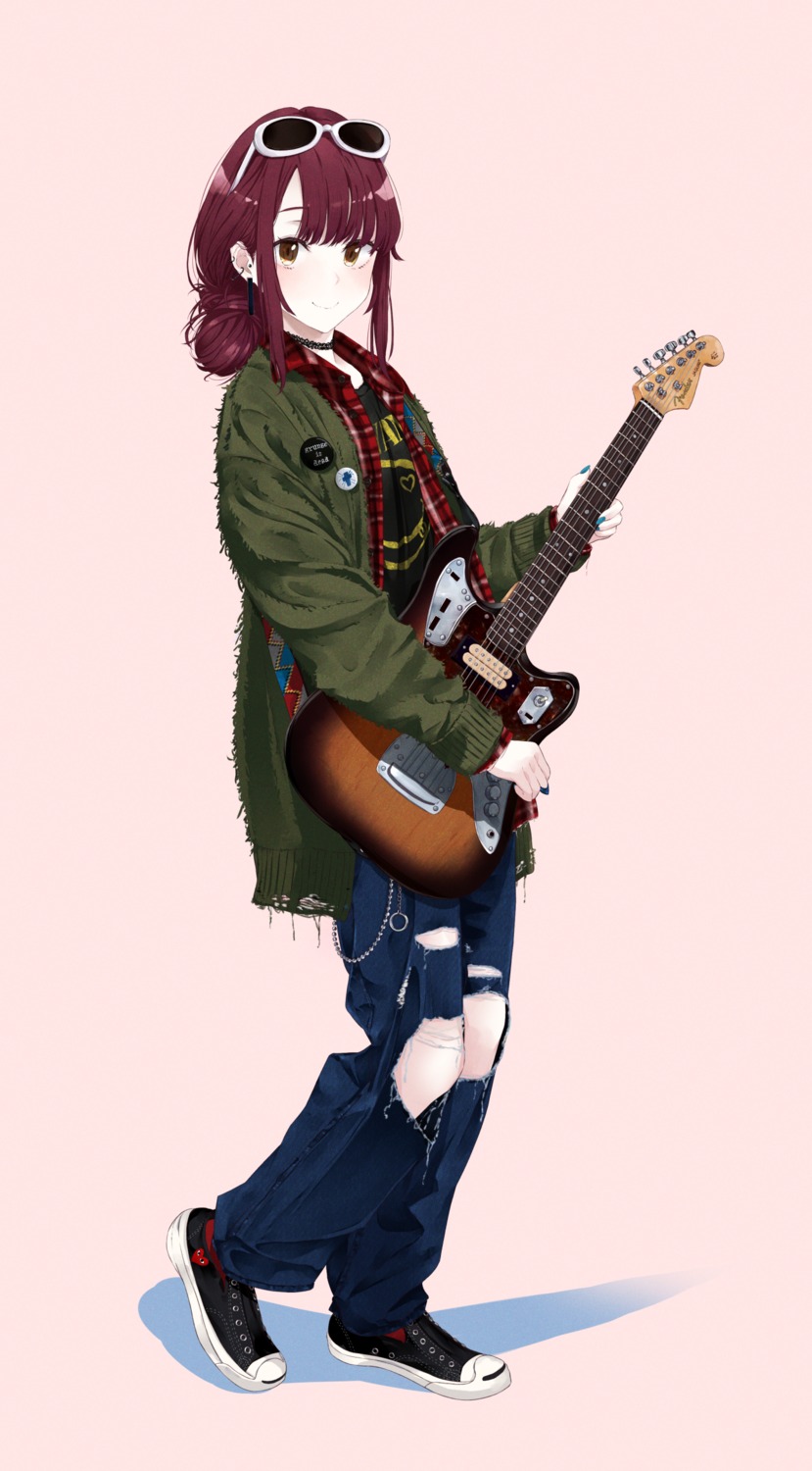 guitar megane osabe_tom torn_clothes