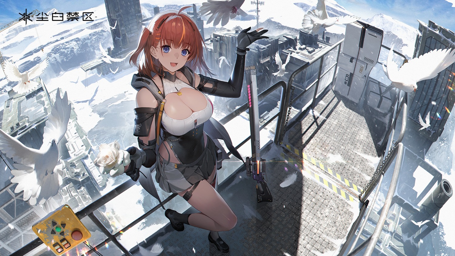 garter gun no_bra snowbreak:_containment_zone tagme tess_kotkin thighhighs wallpaper