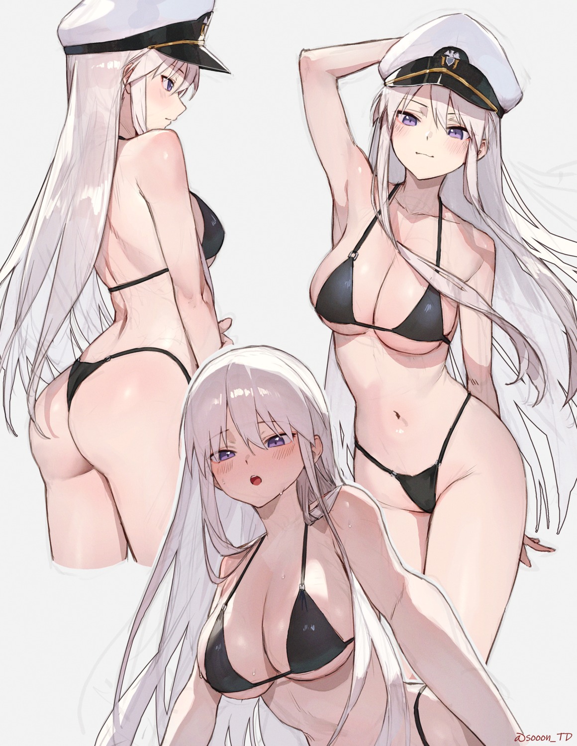 ass azur_lane bikini enterprise_(azur_lane) sketch sooon swimsuits thong