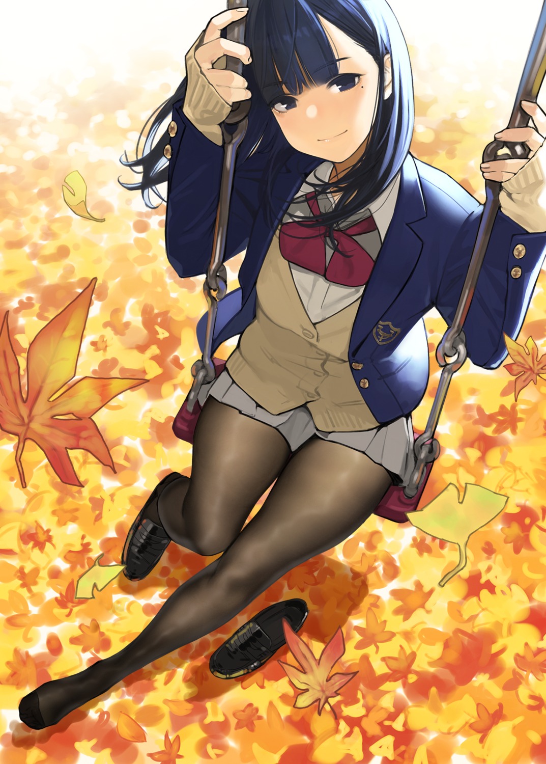 feet miru_tights nakabeni_yua pantyhose seifuku sweater yom