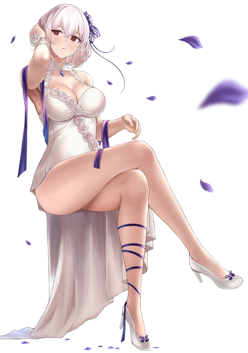 azur_lane cleavage dress heels numaguro_(tomokun0808) sirius_(azur_lane)