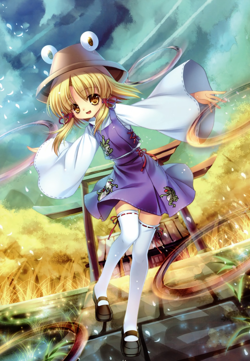 capura_lin eternal_phantasia moriya_suwako thighhighs touhou