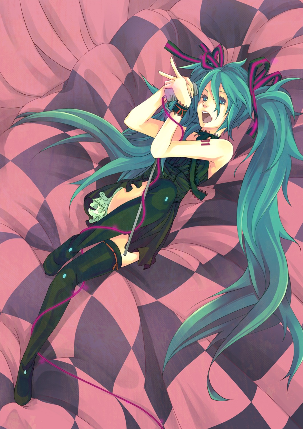 a+i hatsune_miku thighhighs vocaloid world_is_mine_(vocaloid)