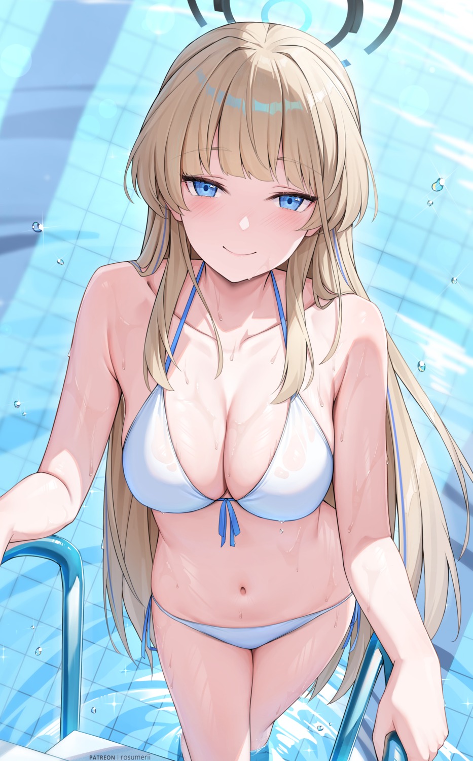 asuma_toki bikini blue_archive halo rosumerii swimsuits wet