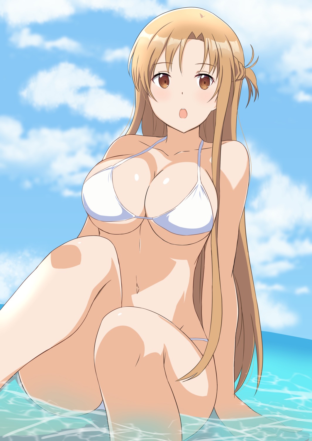 asuna_(sword_art_online) bikini daichi777zz swimsuits sword_art_online wet