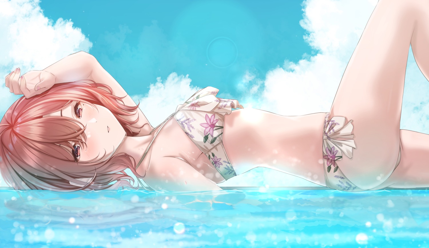 ass bikini higuchi_madoka swimsuits the_idolm@ster the_idolm@ster_shiny_colors thong wet yuzuyu_(hyui)