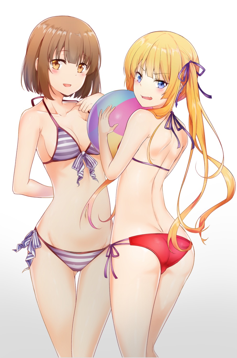 ass bikini cleavage katou_megumi saenai_heroine_no_sodatekata sawamura_spencer_eriri sunhyun swimsuits