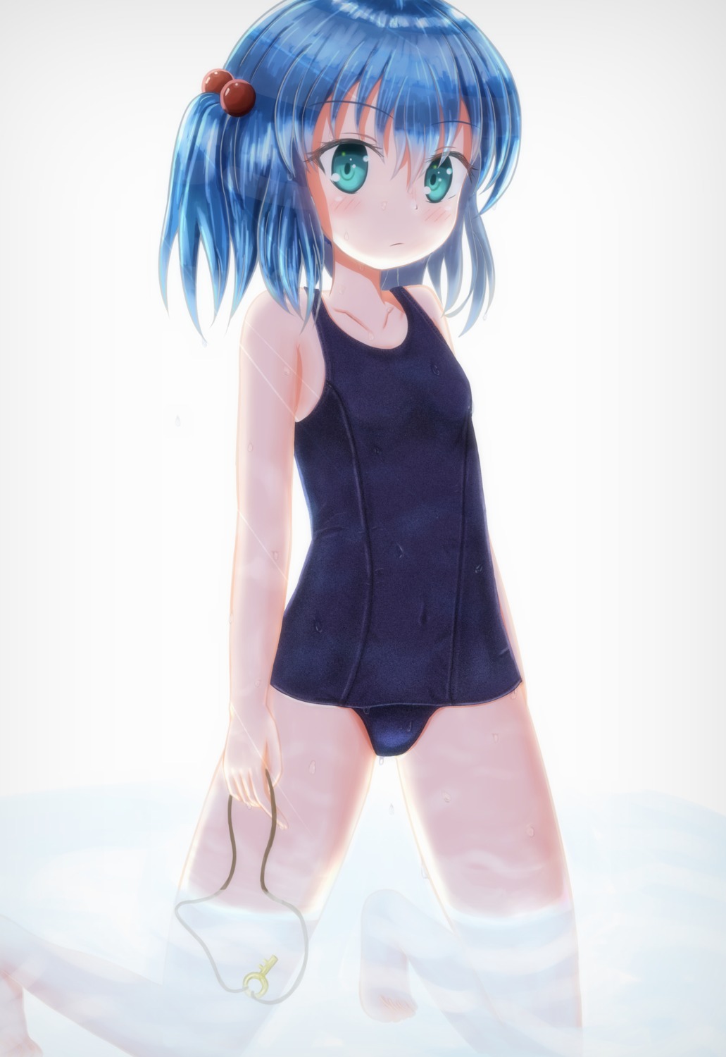 bananannu kawashiro_nitori school_swimsuit swimsuits touhou wet