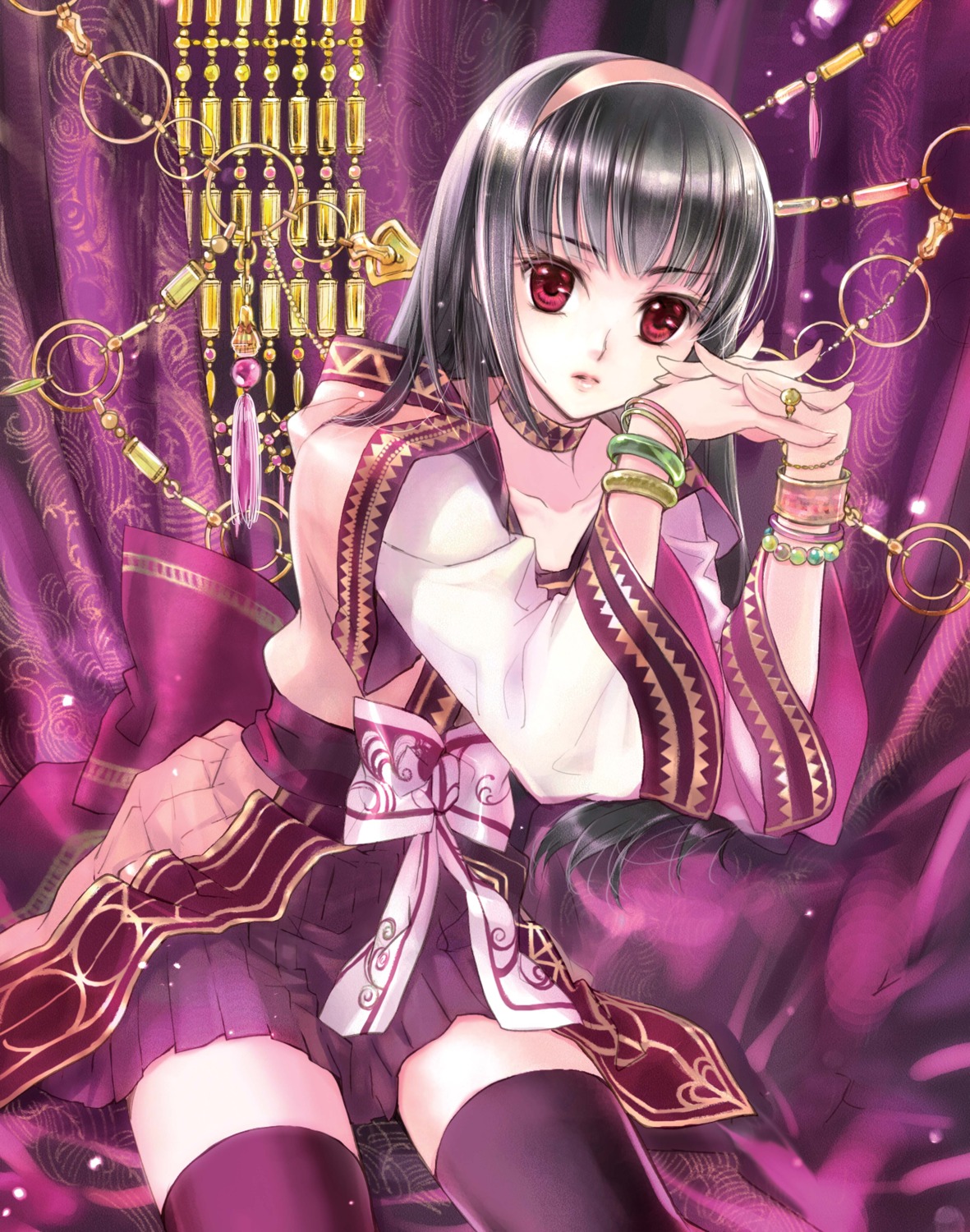 jpeg_artifacts kuramoto_kaya overfiltered screening the_girl_in_ambiguous_scarlet thighhighs