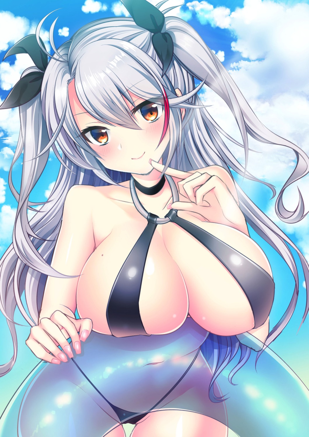 azur_lane bikini cleavage niyasuke_(yama) prinz_eugen_(azur_lane) swimsuits