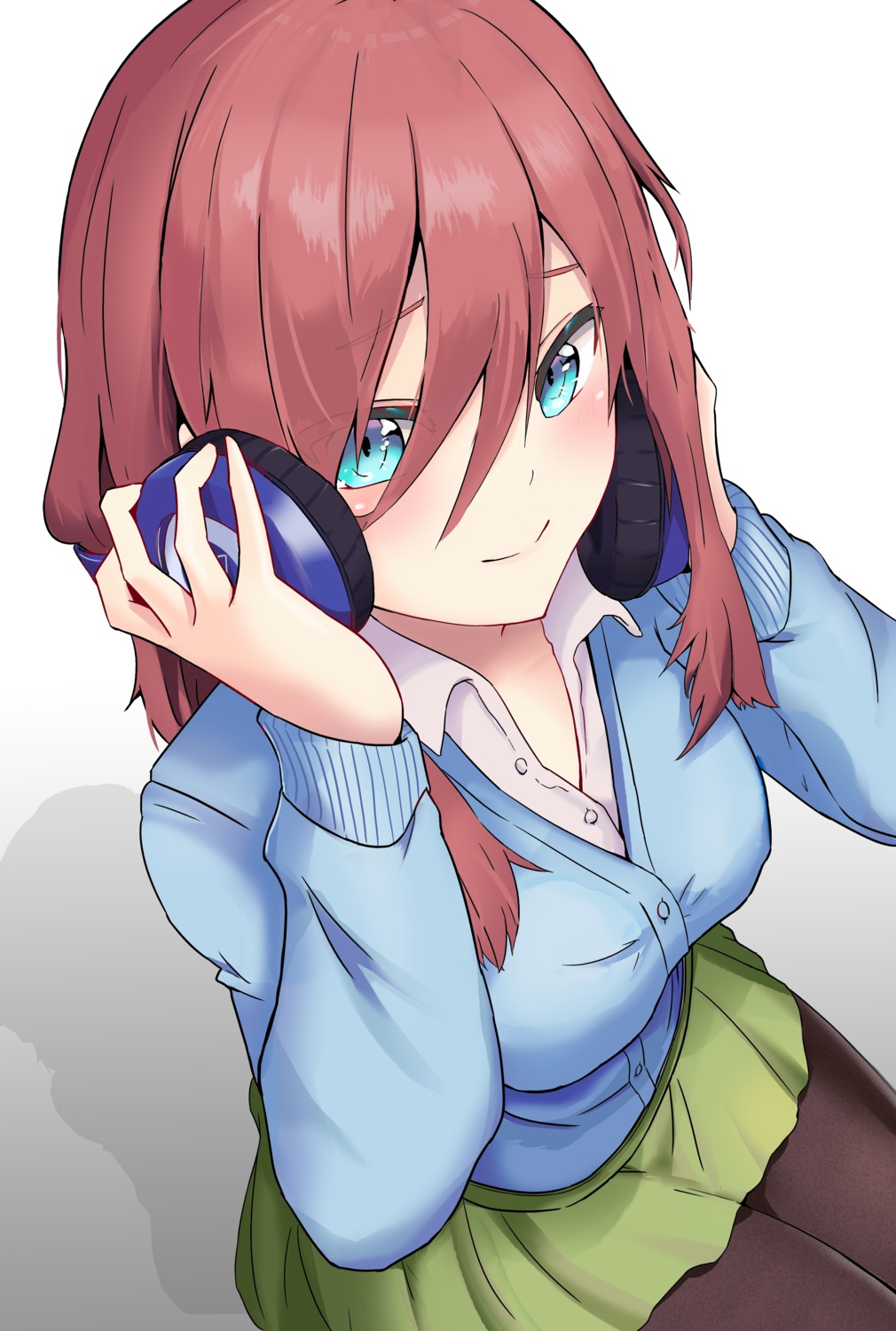 5-toubun_no_hanayome headphones jtleeklm nakano_miku pantyhose seifuku sweater