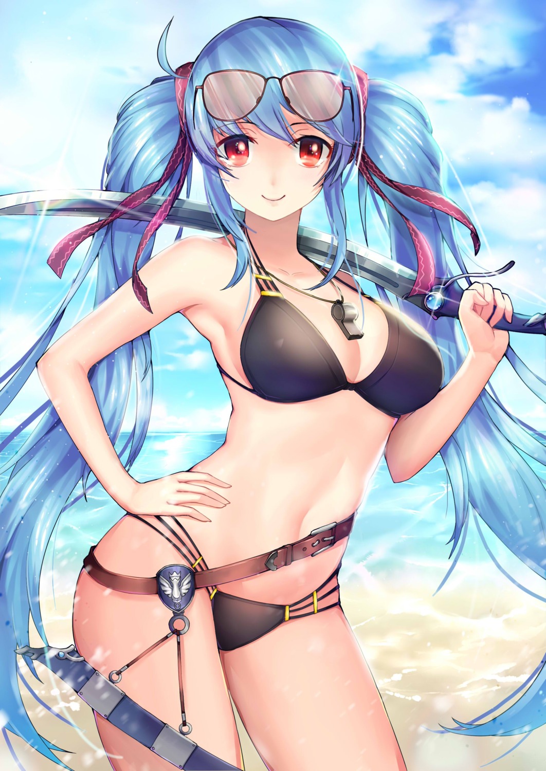 bikini cleavage luthica_preventer megane swimsuits sword sword_girls tonaitoo