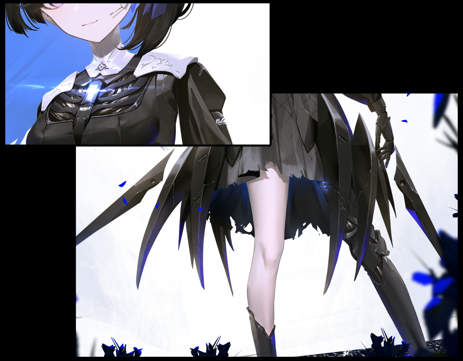 dress ka11_ca mecha_musume punishing:_gray_raven selena_(punishing:_gray_raven) torn_clothes