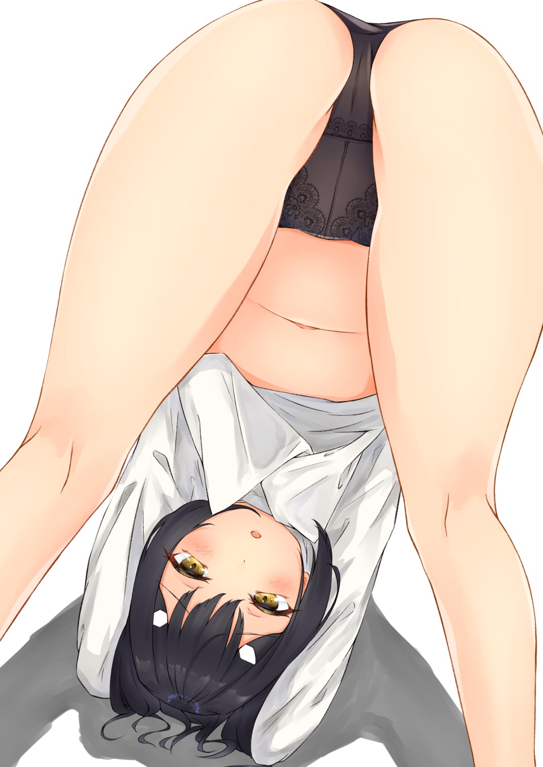 cameltoe dress_shirt fate/kaleid_liner_prisma_illya fate/stay_night loli miyu_edelfelt pantsu sashimi_nasu shirt_lift