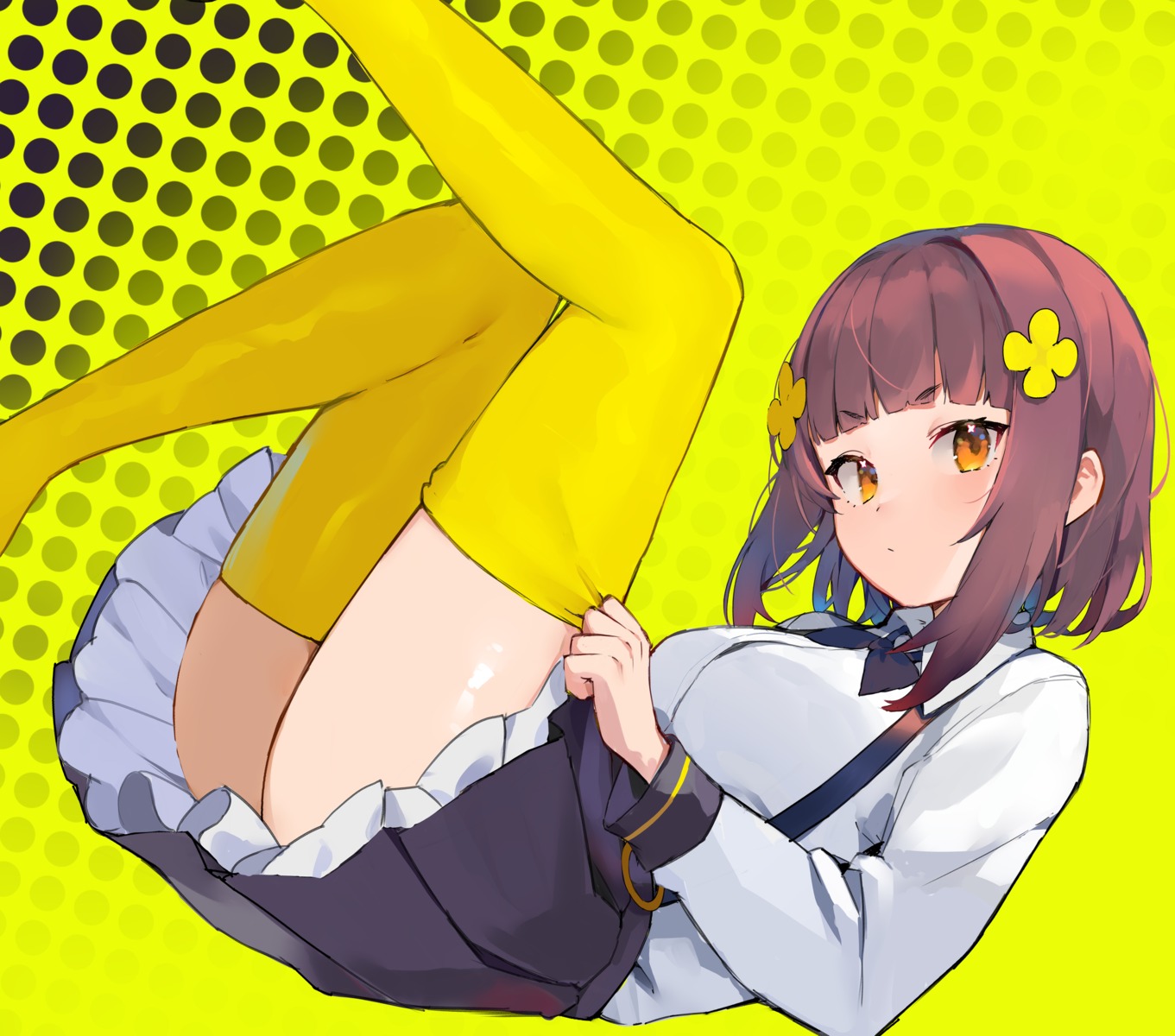 ryou_(ponpgo) seifuku skirt_lift thighhighs undressing