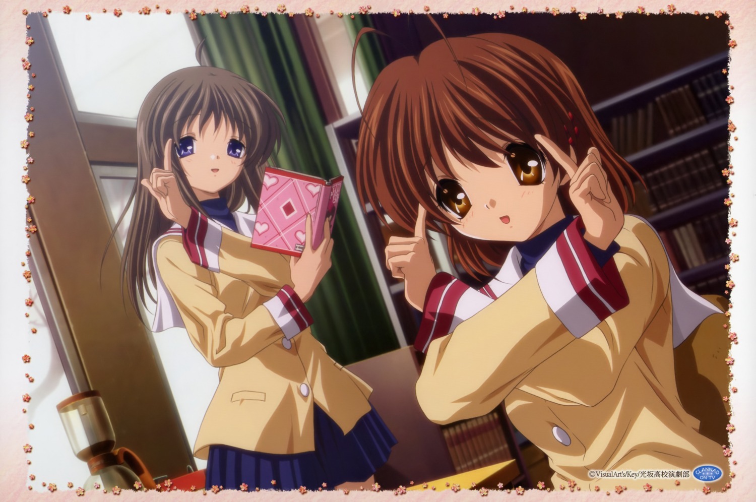 calendar clannad furukawa_nagisa miyazawa_yukine seifuku