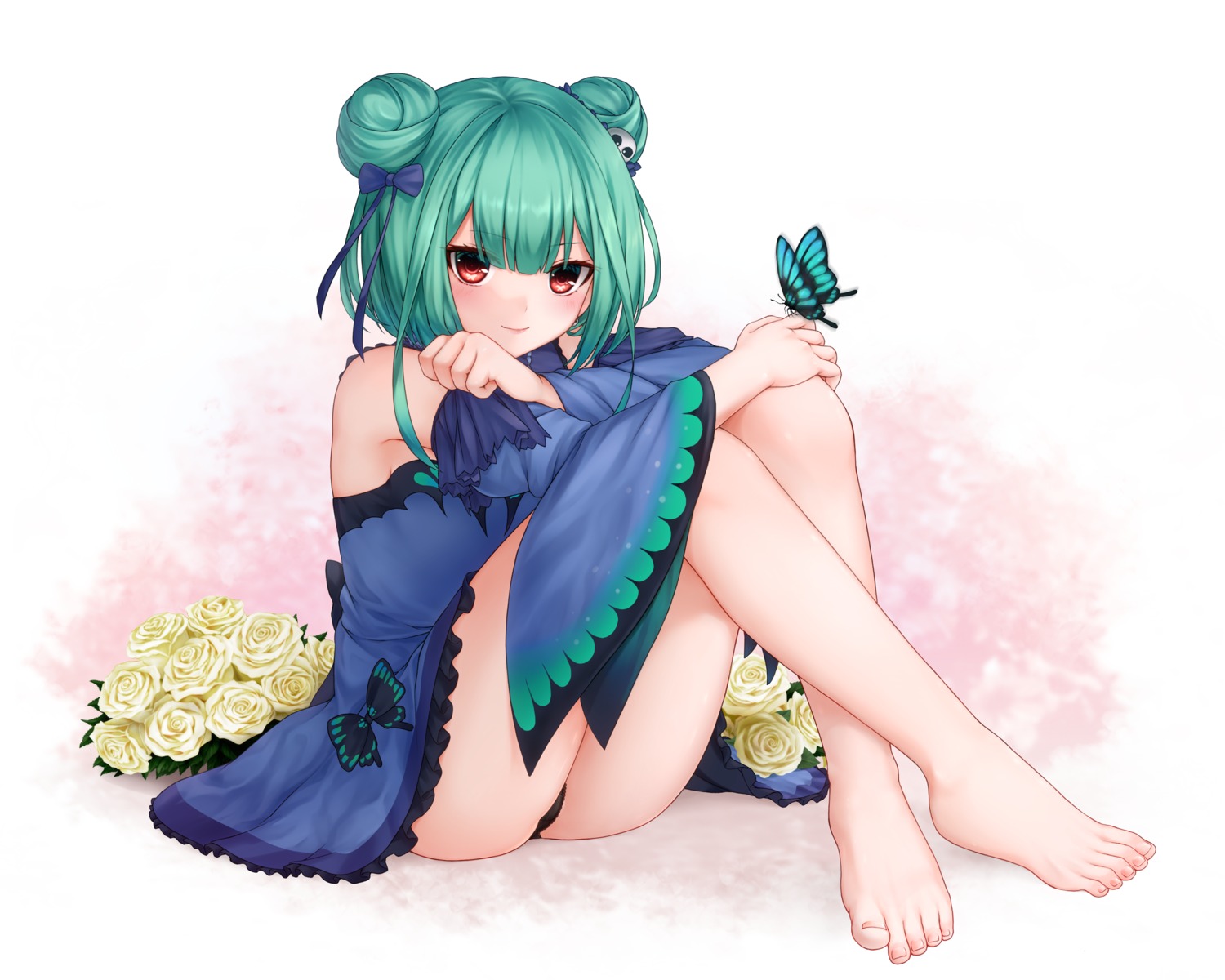 chien_zero dress feet hololive pantsu skirt_lift thong uruha_rushia