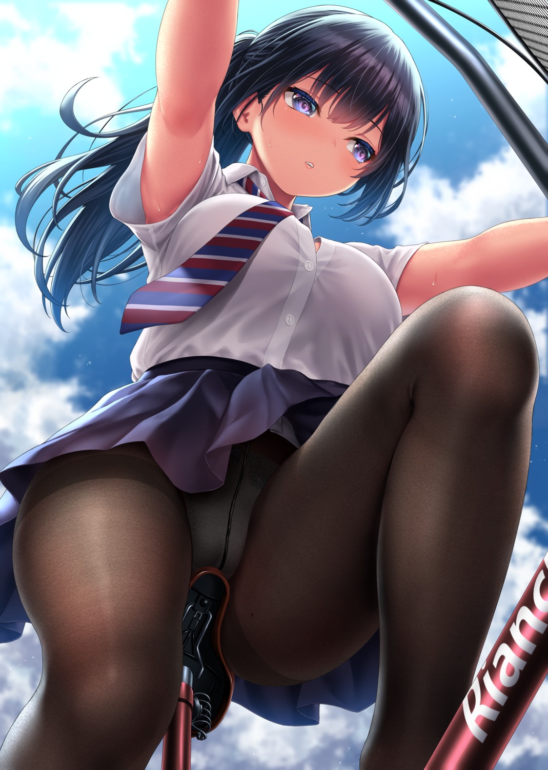 kase_daiki pantsu pantyhose seifuku skirt_lift