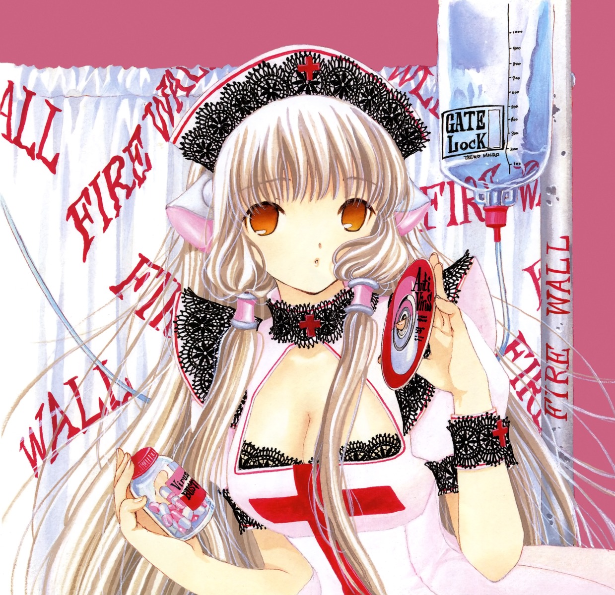 chii chobits clamp cleavage fixed nurse