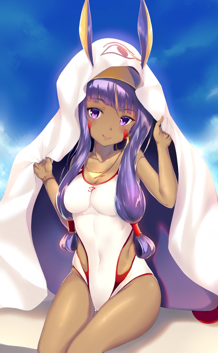animal_ears bunny_ears fate/grand_order nitocris_(fate/grand_order) pdxen swimsuits