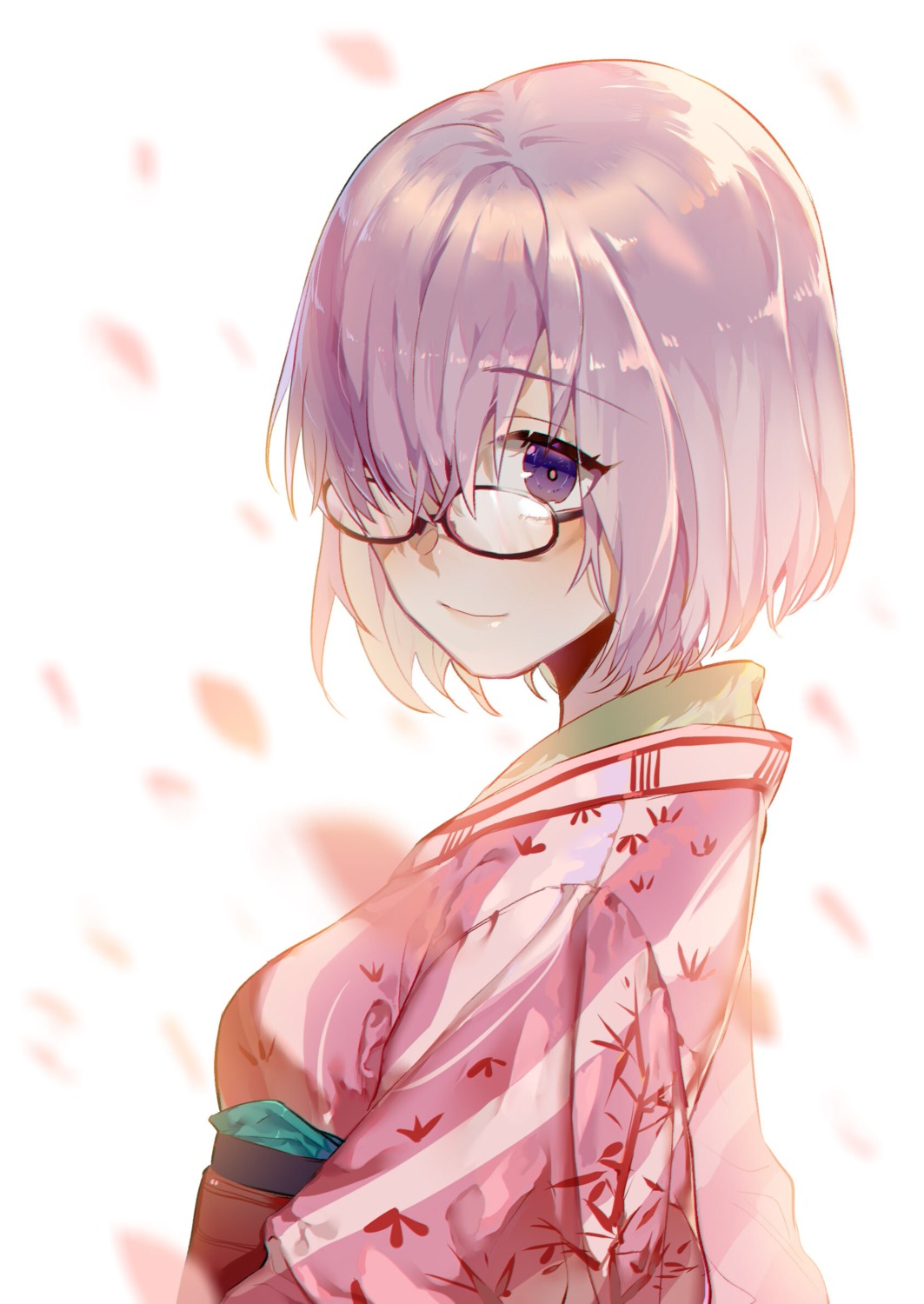 fate/grand_order kimono mash_kyrielight megane zhibuji_loom