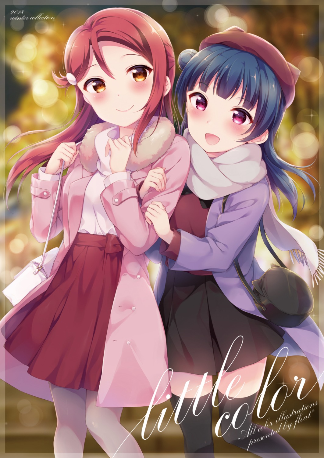 hazuki_(sutasuta) love_live!_sunshine!! sakurauchi_riko thighhighs tsushima_yoshiko yuri