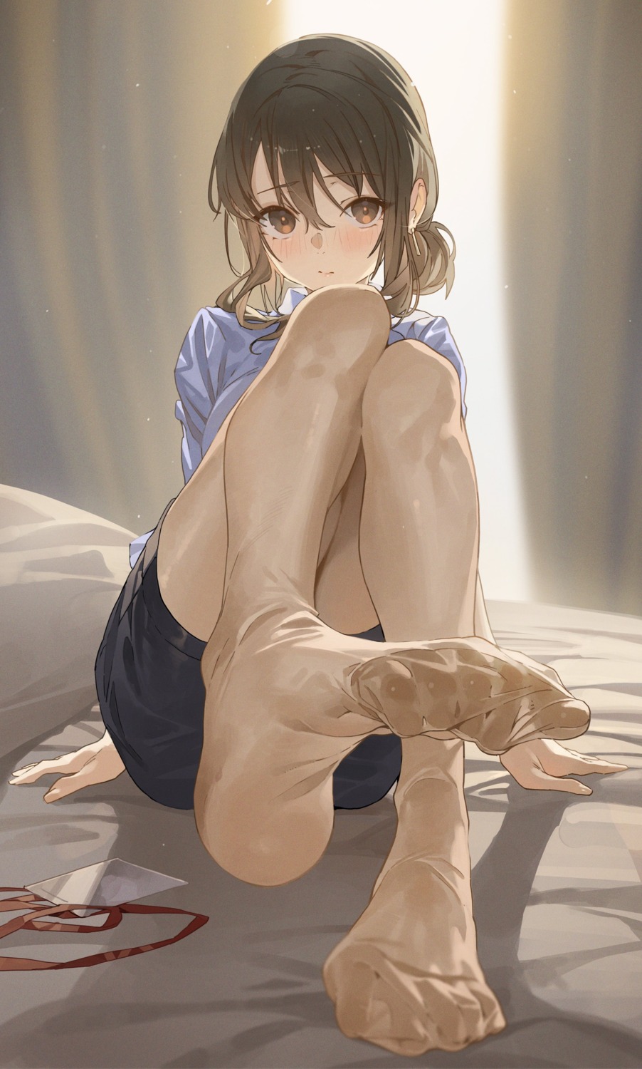 douki-chan dress_shirt feet ganbare_douki-chan hong see_through