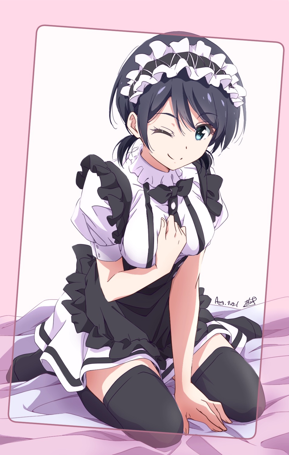 kanojo_okarishimasu maid nii_manabu sarashina_ruka thighhighs