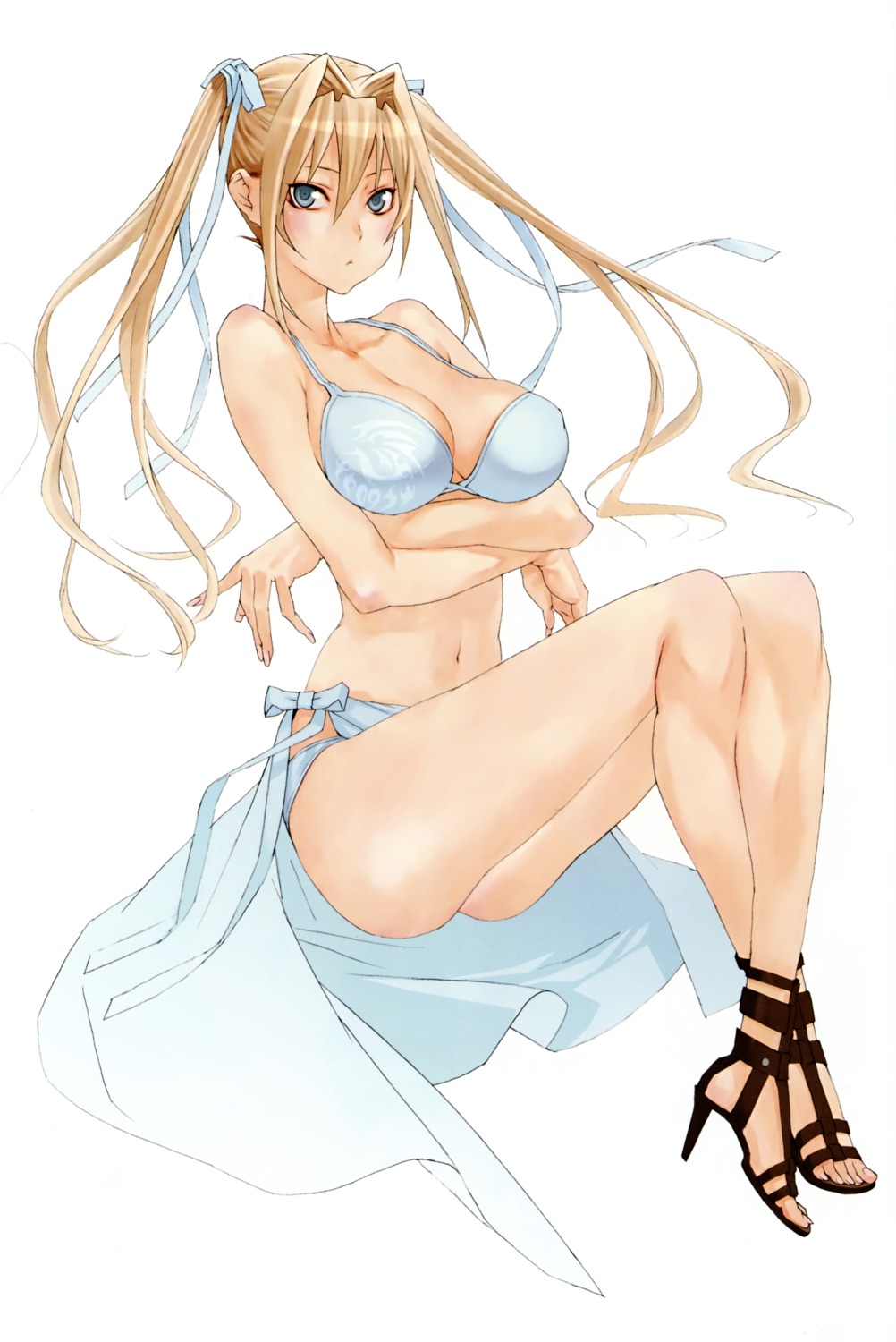 bikini cleavage gokurakuin_sakurako heels overfiltered sekirei swimsuits tsukiumi